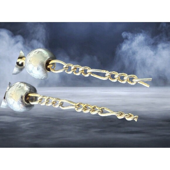 Vintage Catholic Rosary  17” Silver Beads Gold Tone Chain, Mary Medal & Crucifix - Picture 9 of 10